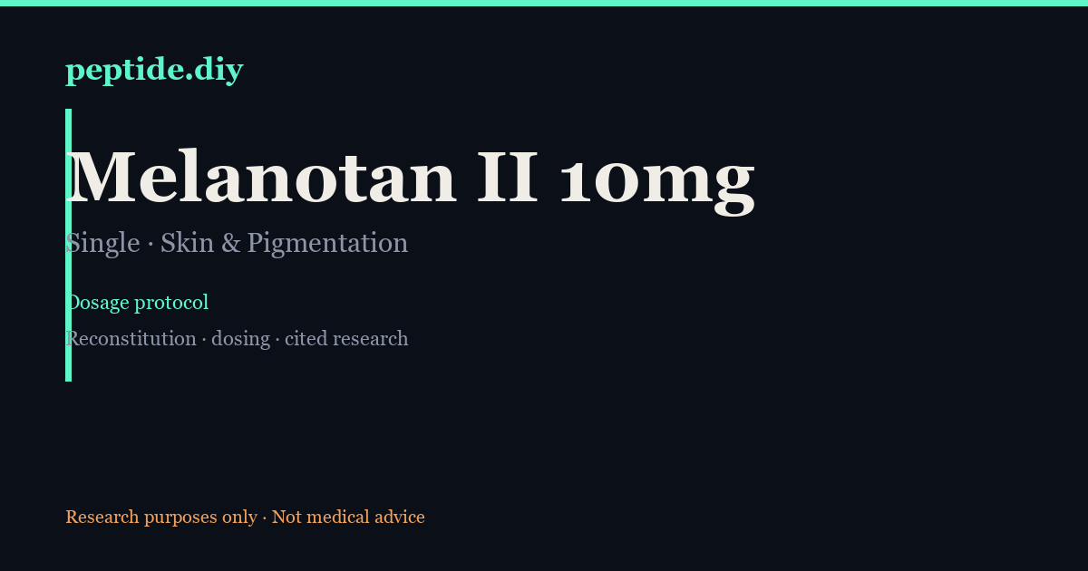 Melanotan II 10mg Protocol